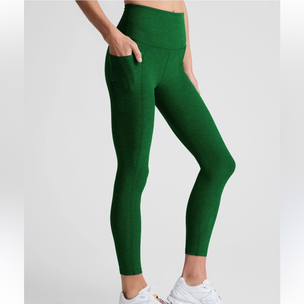 Beyond Yoga Spacedye Out Of Pocket High Waisted Legging in Summer Thyme Green
